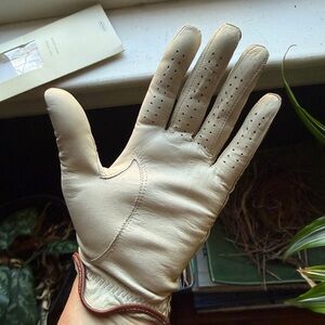 Coach Beige Leather Golf Glove Left-Hand Size 8